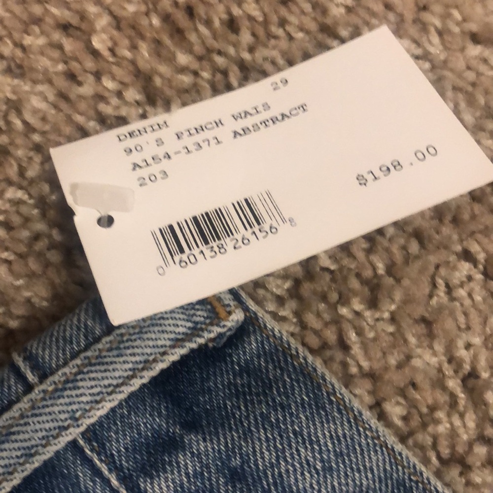 BNWT AGolde pinch waist high rise straight leg denim